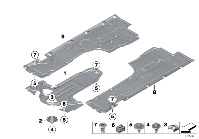 Underbody panelling, front
