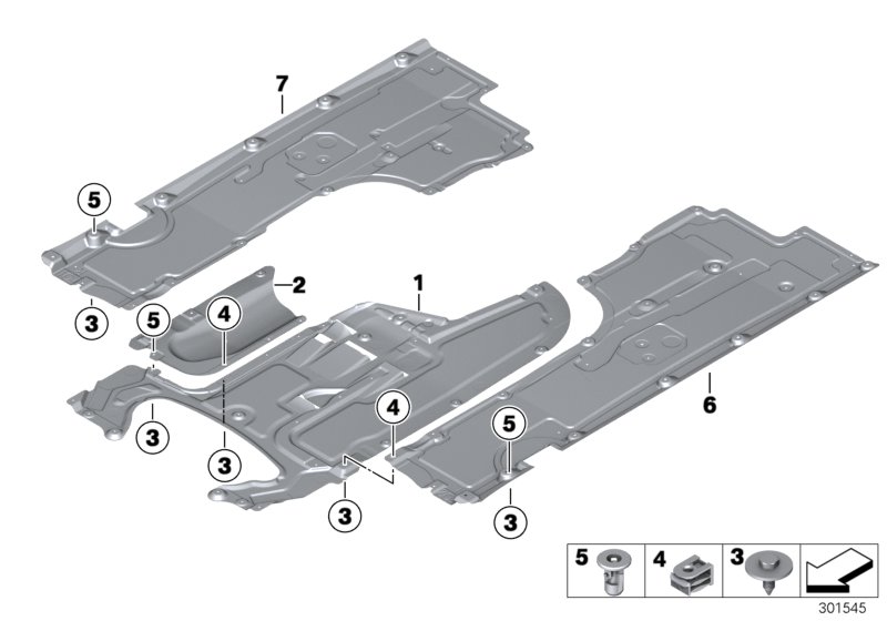 Underbody panelling, front