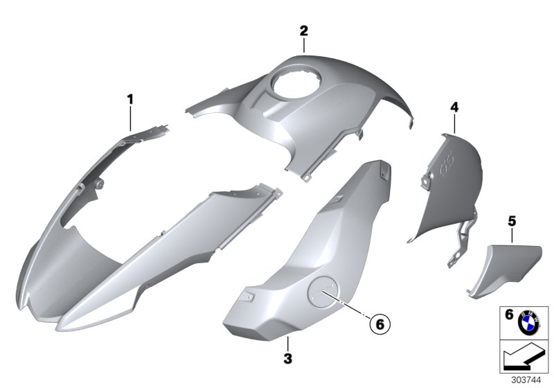 Painted parts WN43 saphir-schwarz met.
