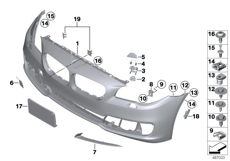 Trim panel, front
