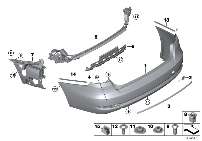 Trim panel, rear