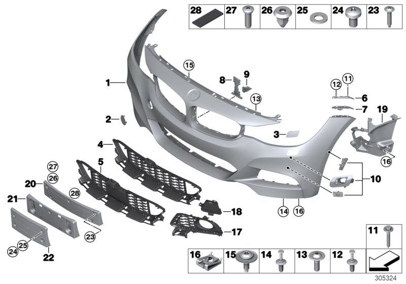 M trim panel, front
