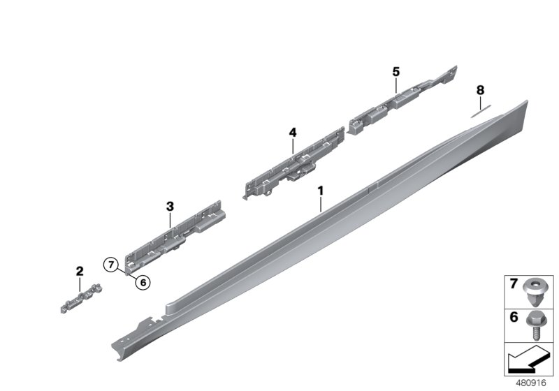 M trim, sill / wheel arch