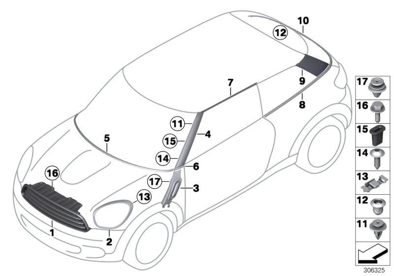 exterior trim / grille
