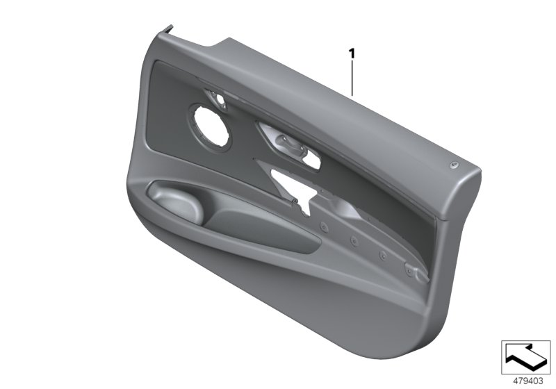 Door trim panel, front