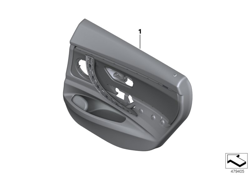 Door trim, rear