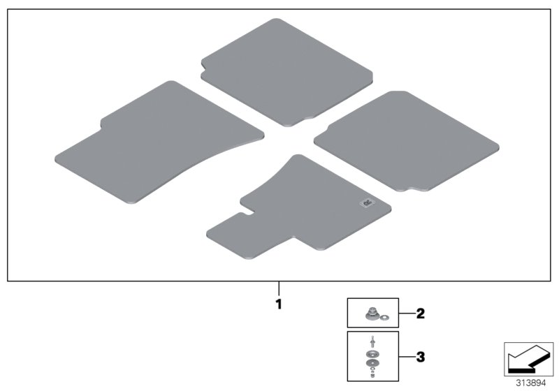 Floor mats velours