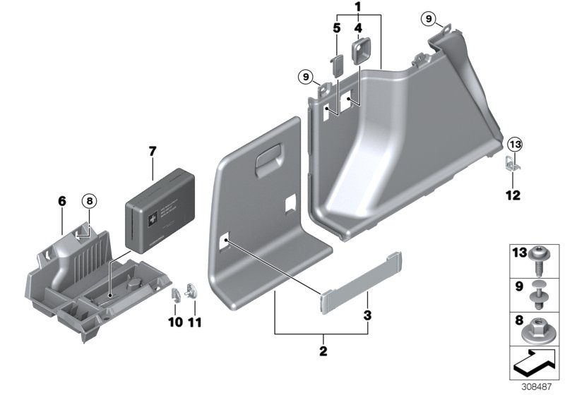 Trunk trim, left