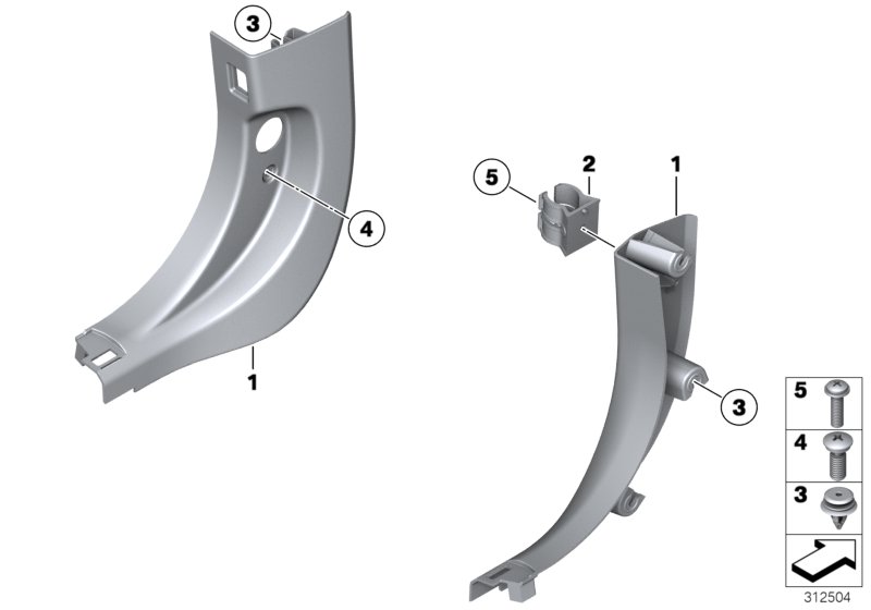 Trim panel leg room
