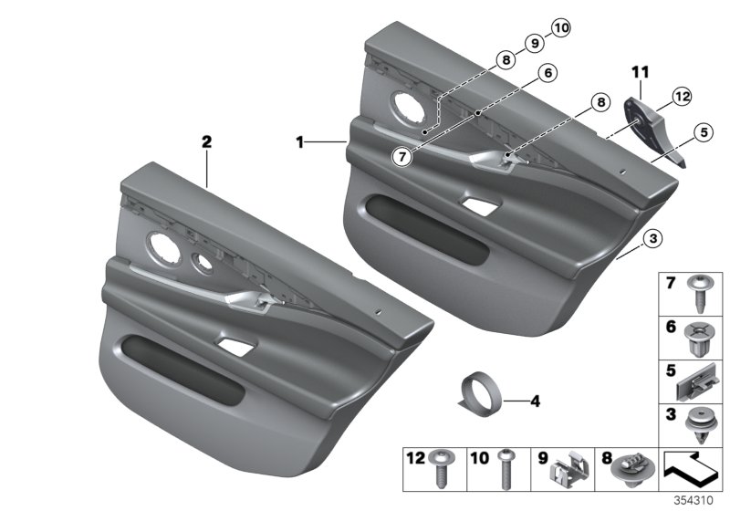 Door trim, rear