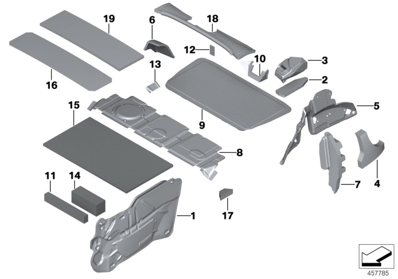 Sound insulating rear