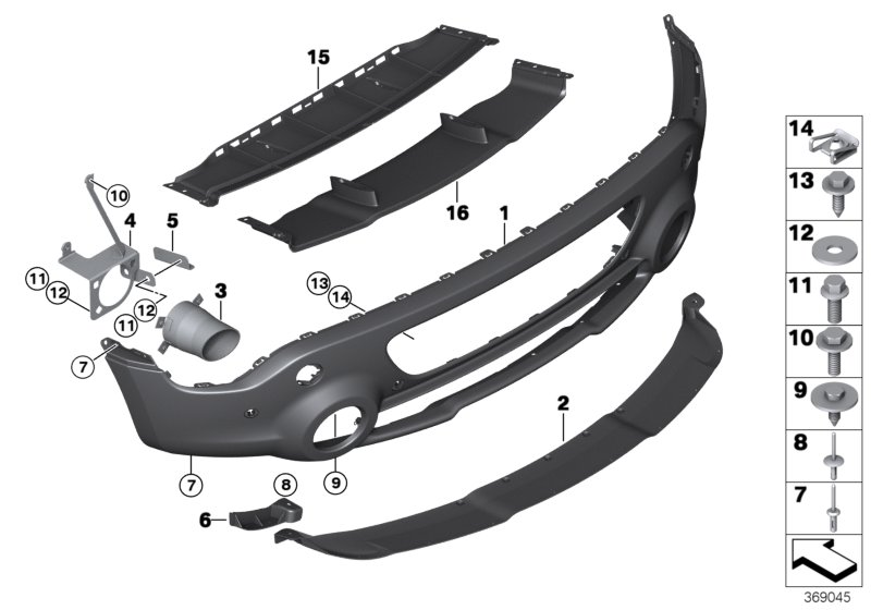 Trim panel, trim elements, rear