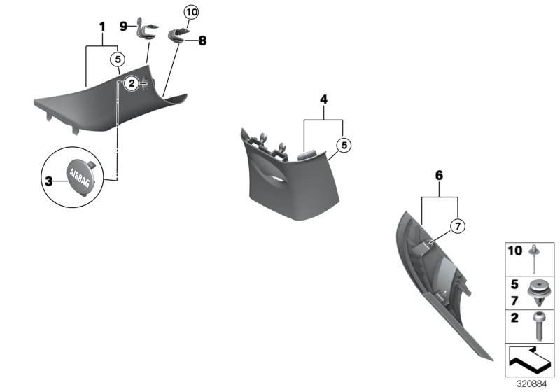 Trim panel A- / B- / C-Column