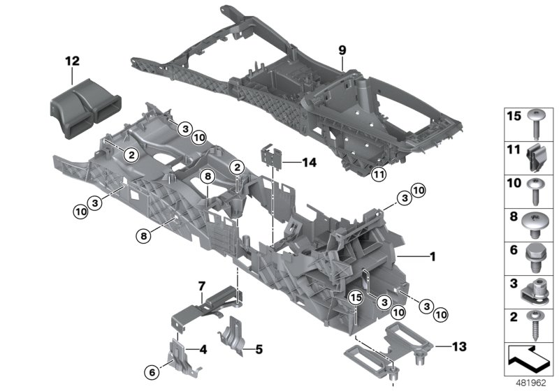 Carrier, centre console