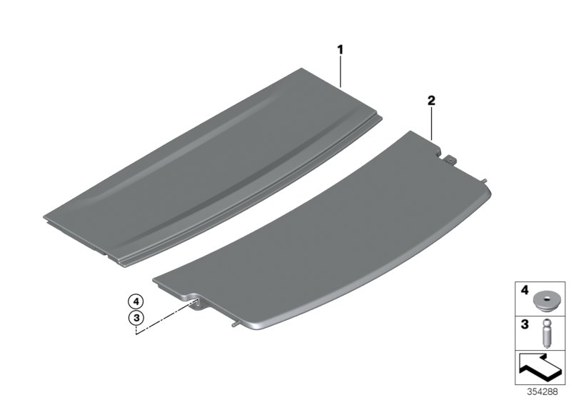 Rear window shelf