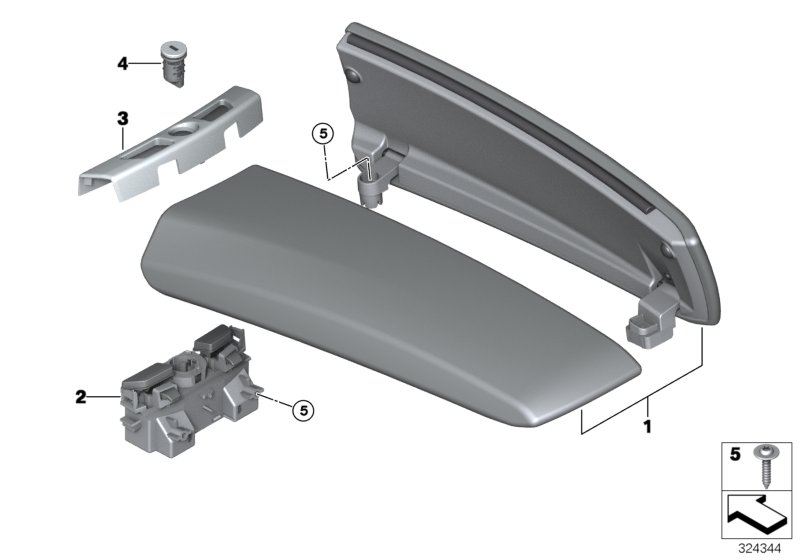 Armrest, centre console