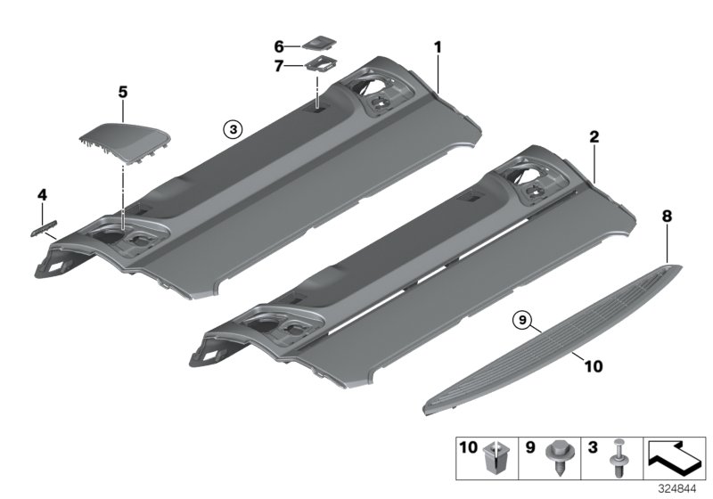 Rear window shelf