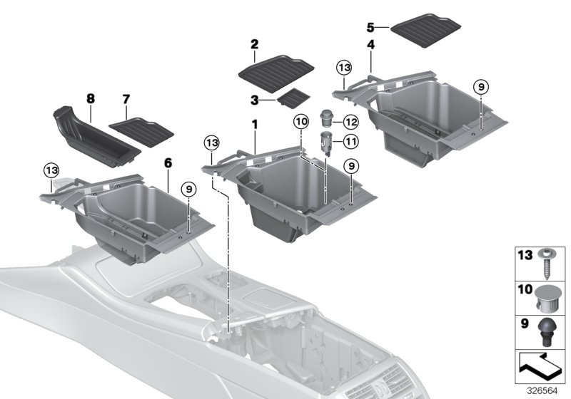 Storage compartment, centre console