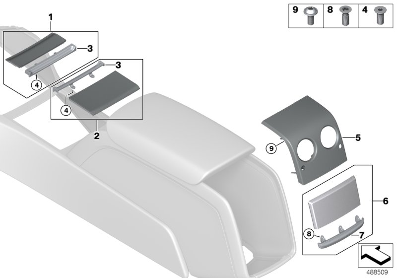 Decor trims, centre console