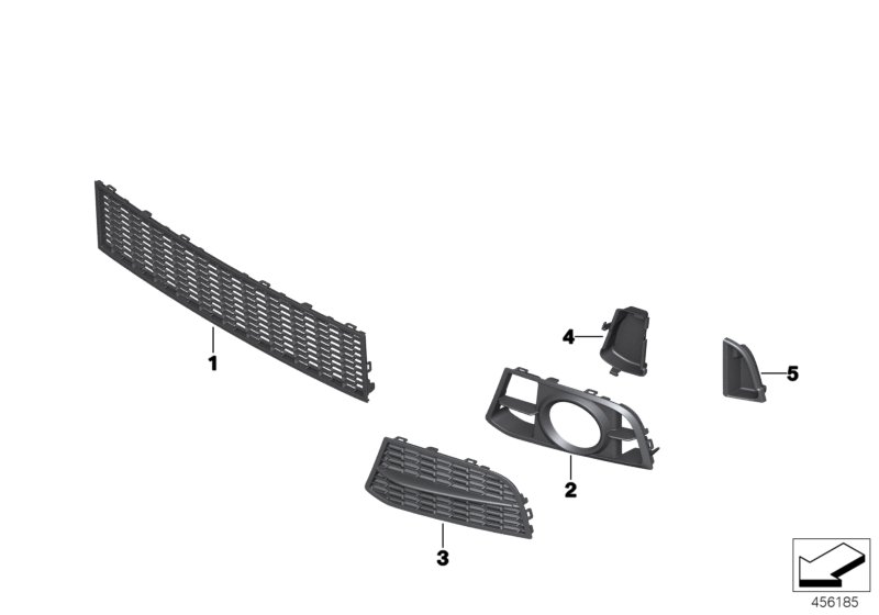 M trim panel, trim elements, front