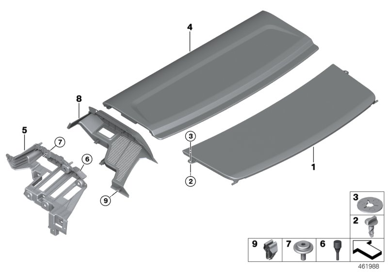 Rear window shelf