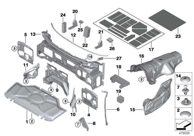 Sound insulating front