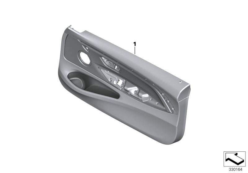 Door trim panel, front