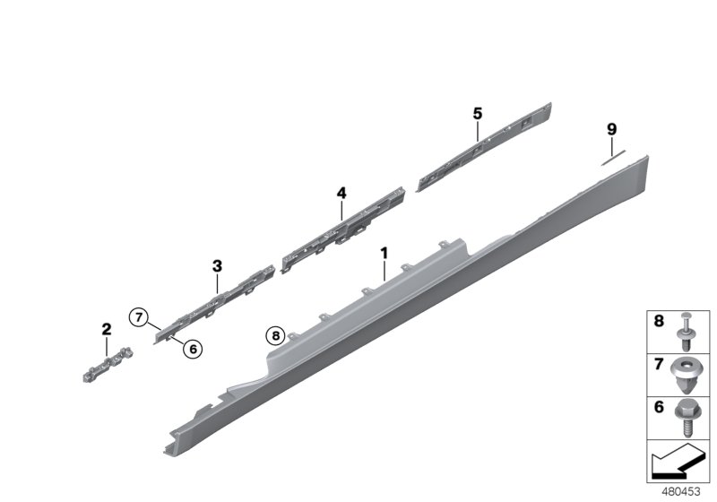 Cover door sill / wheel arch