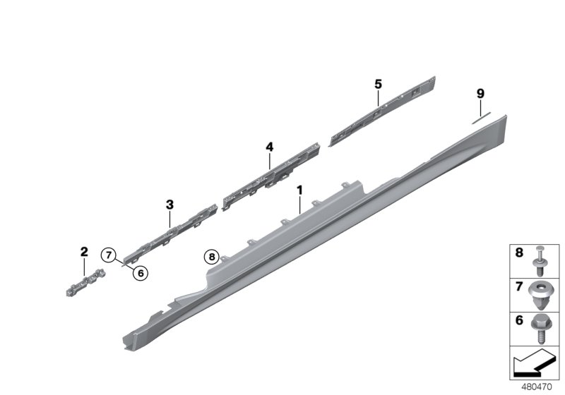 M trim, sill / wheel arch