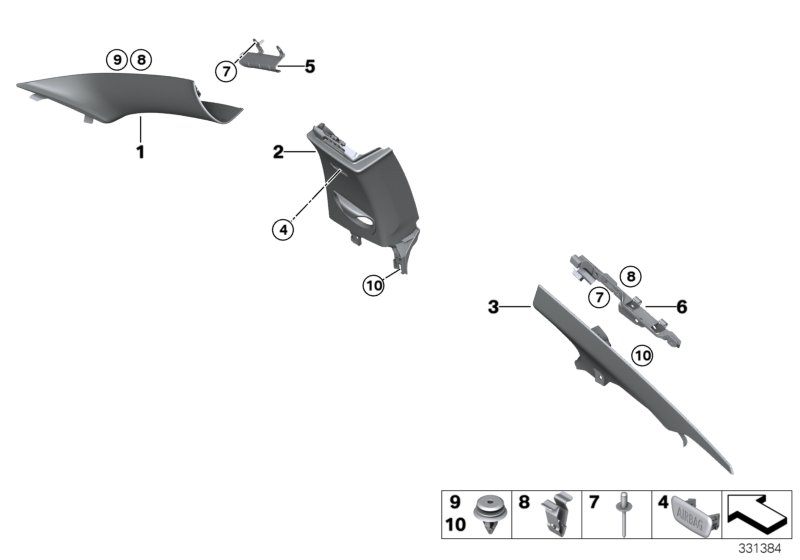 Trim panel A- / B- / C-Column