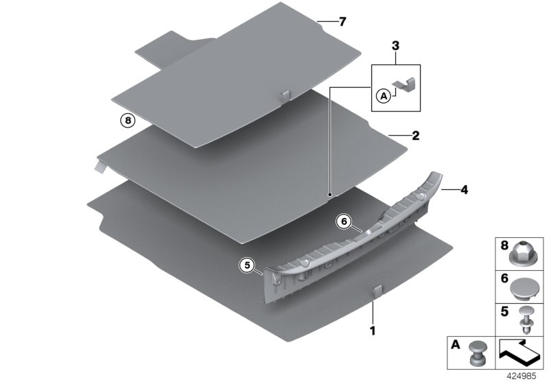 Trim panel, trunk floor
