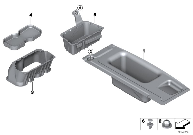 Storage tray, luggage-compartment floor