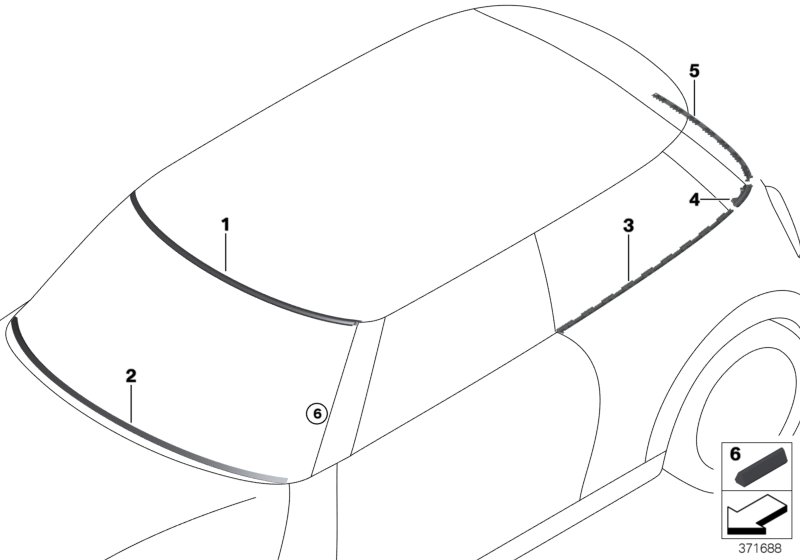 Glazing, mounting parts