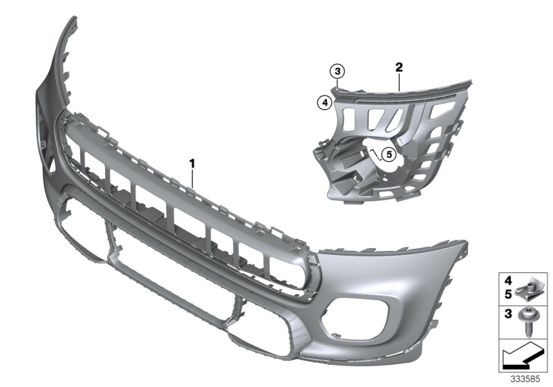 Aerokit, trim panel, front