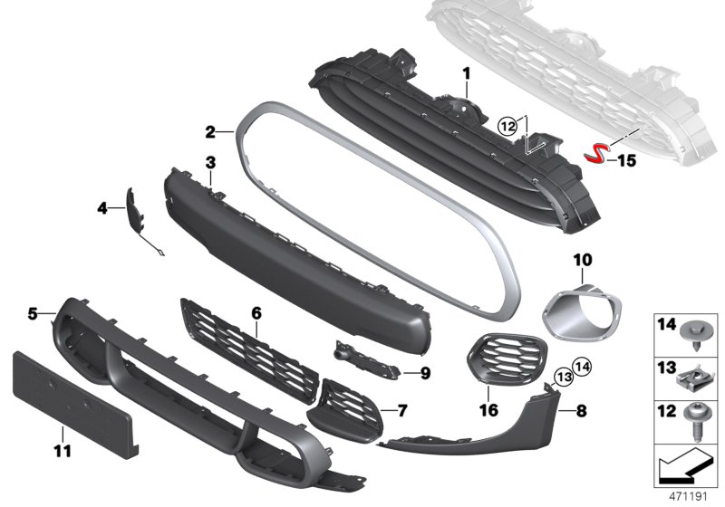 Aerokit, trim panel, trim elements,front