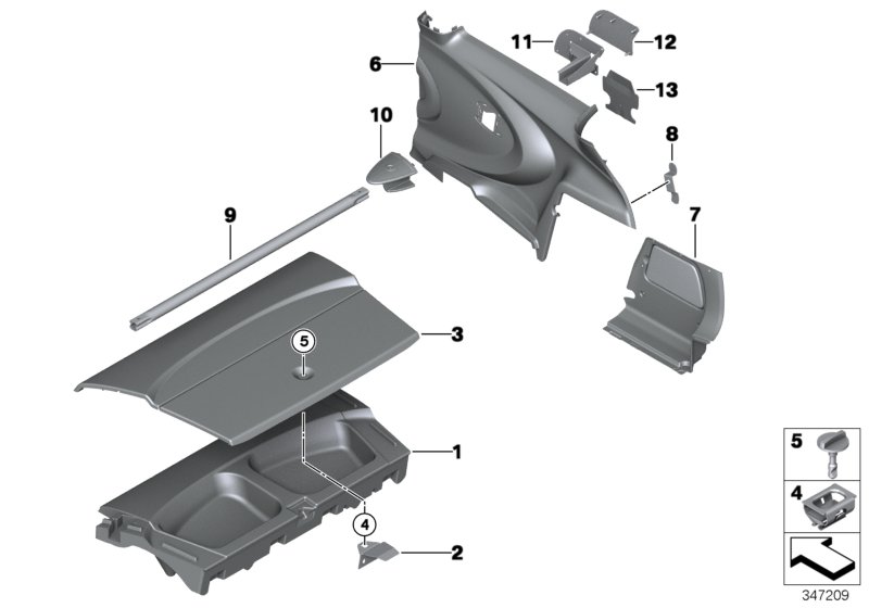 Side trim panel / load arrester