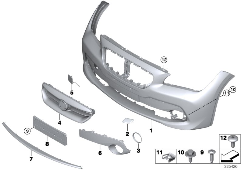 Trim panel, front