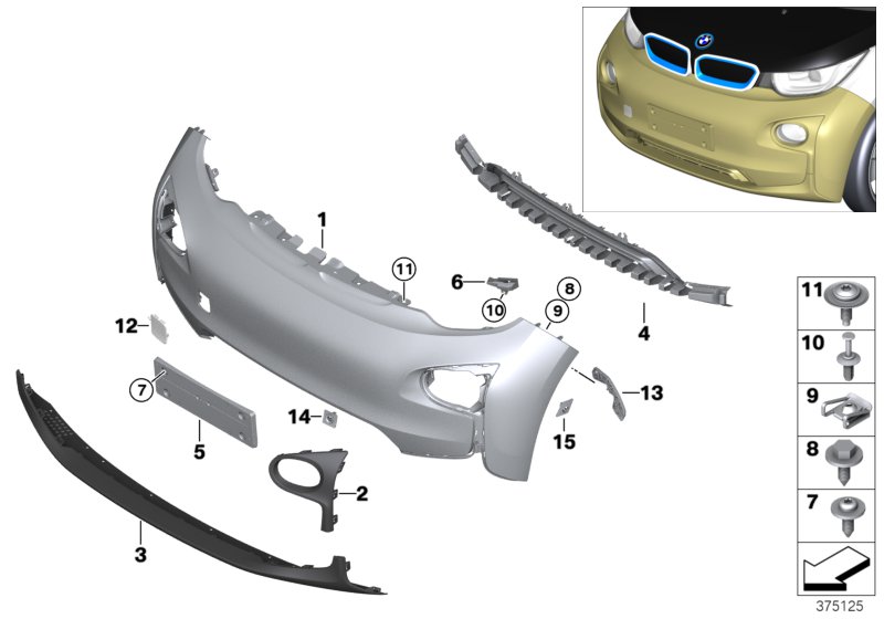 Trim panel, front