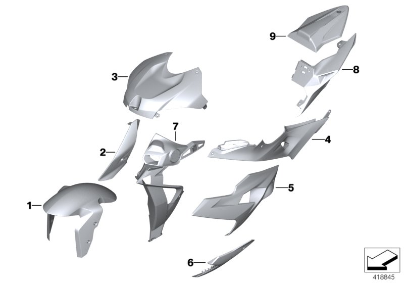 Painted parts YNB5 light-white solid