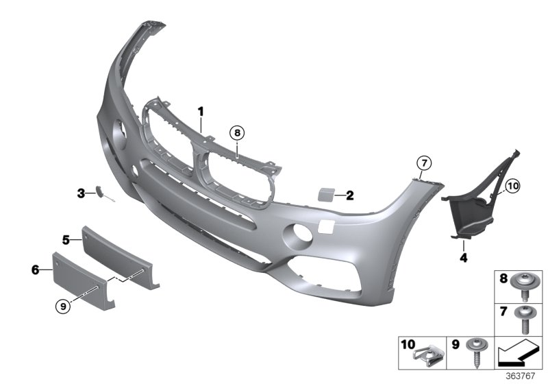 M trim panel, front