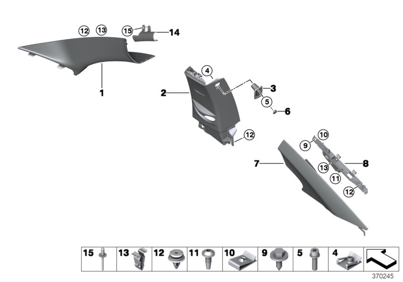 Trim panel A- / B- / C-Column
