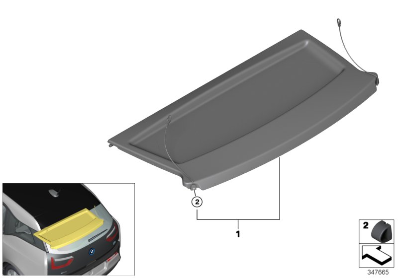 Rear window shelf