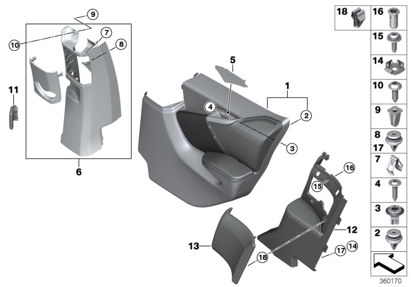 Door trim, rear