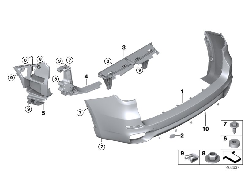 M trim panel, rear