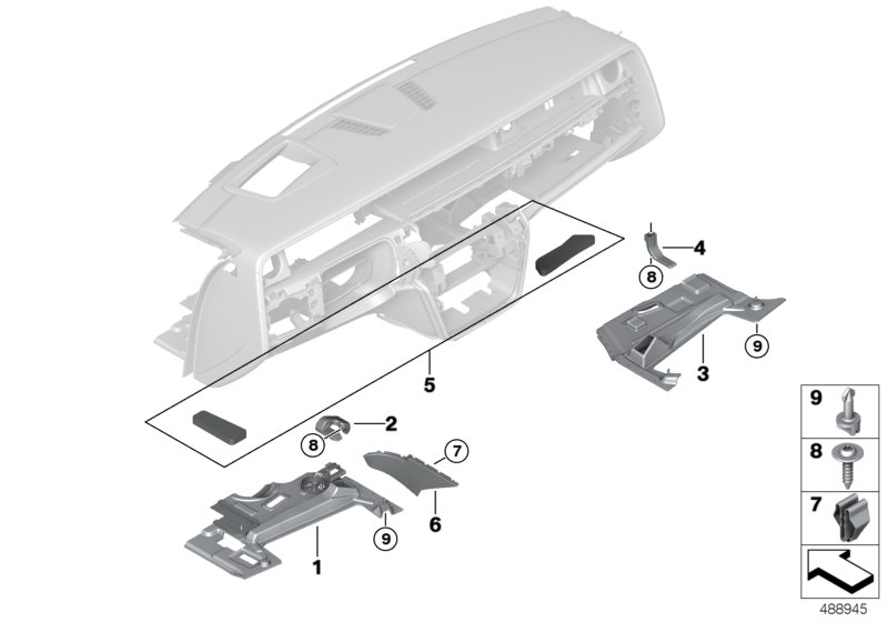Trim panel, footwell