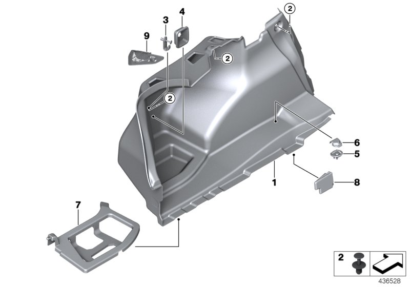 Trunk trim, left