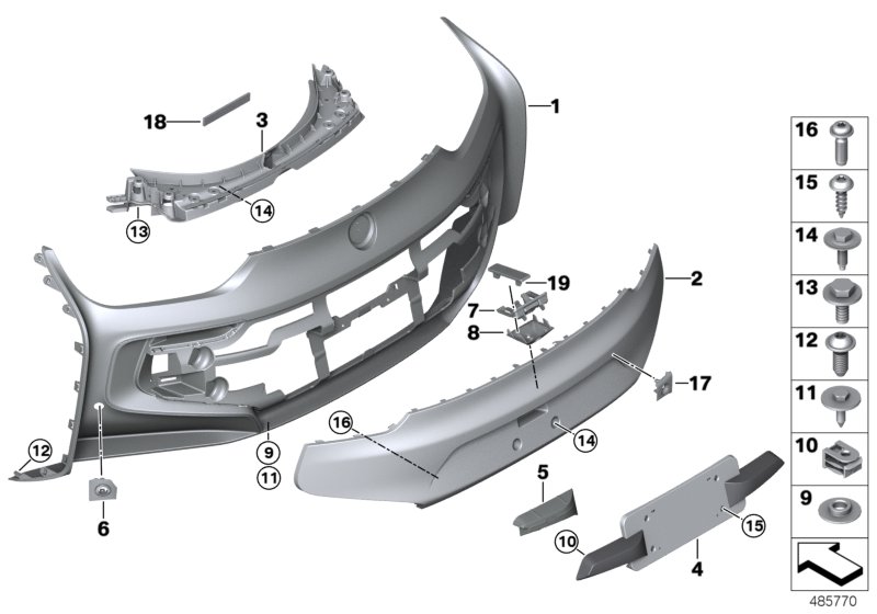 Trim panel, rear