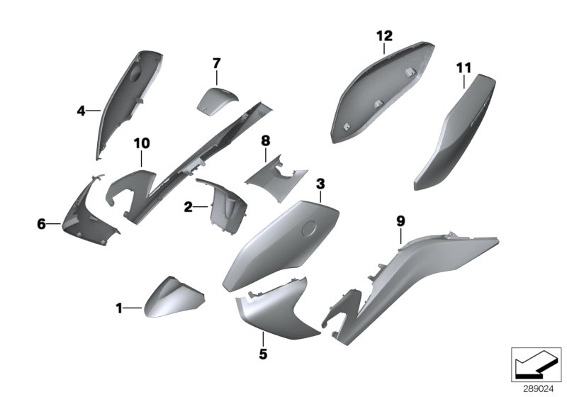 Painted parts WNC7 quarz-blau metallic