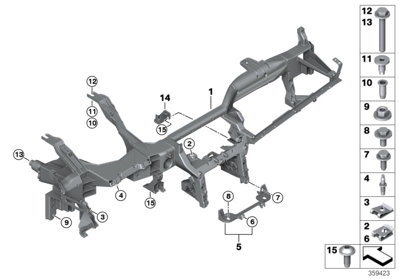Carrier instrument panel