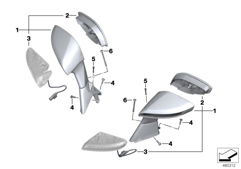 Mirror / LED turn indicators